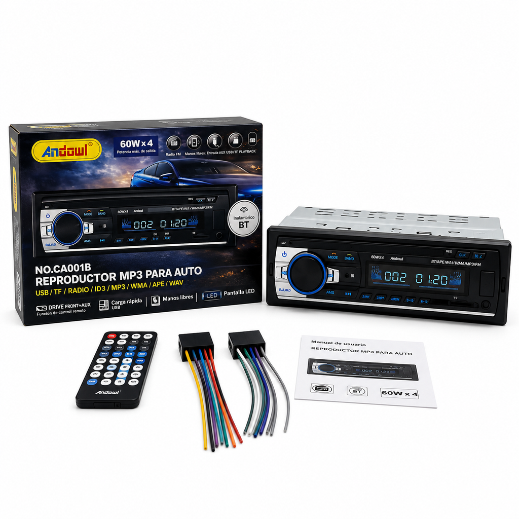 Radio MP3 Para carro con bluetooth