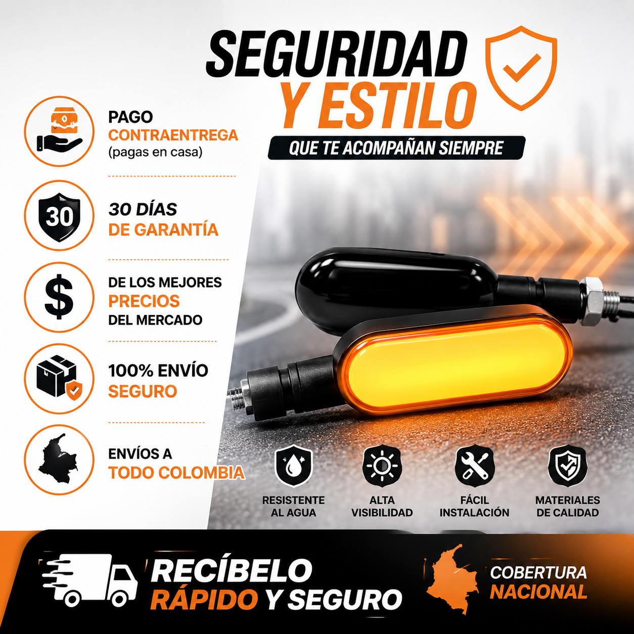 Par de direccionales LED