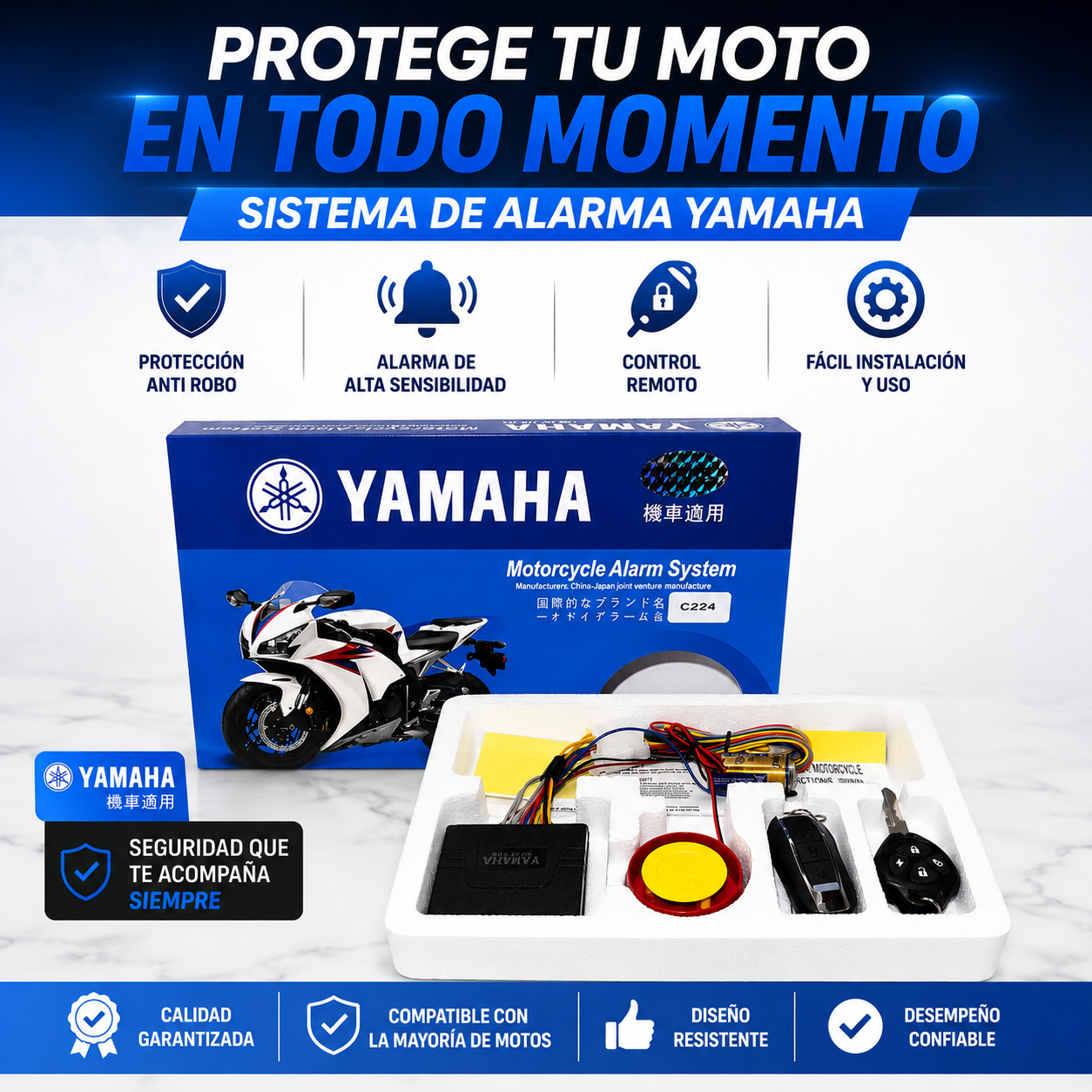 Alarma Marca YAMAHA Moto