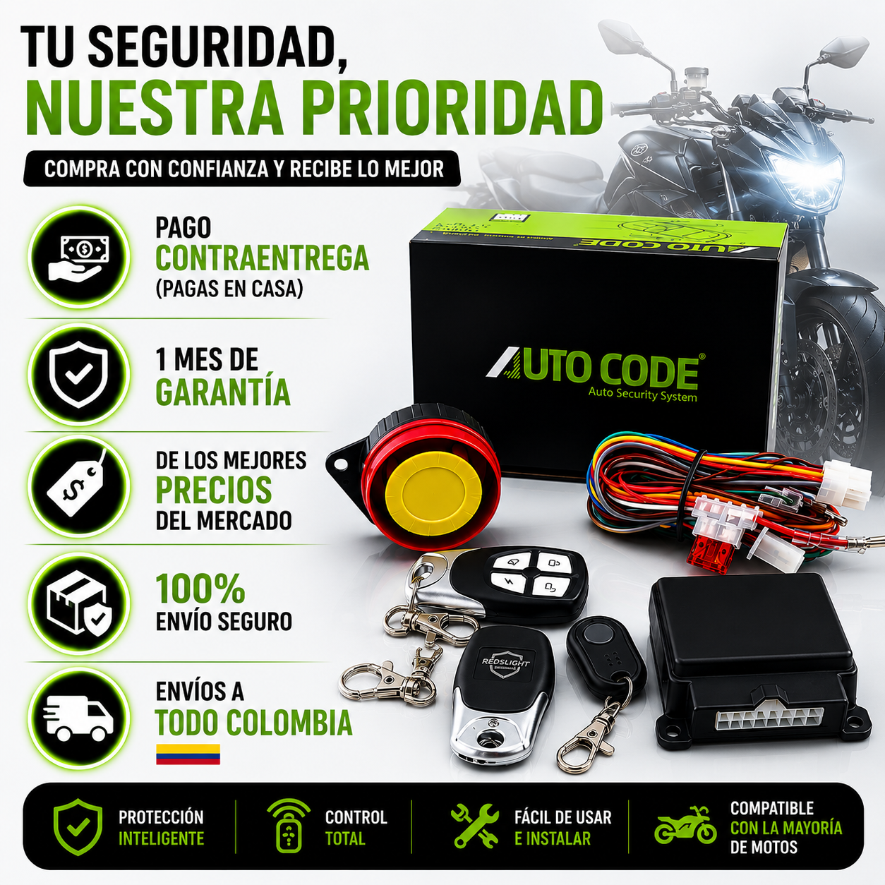 Alarma de proximidad para moto
