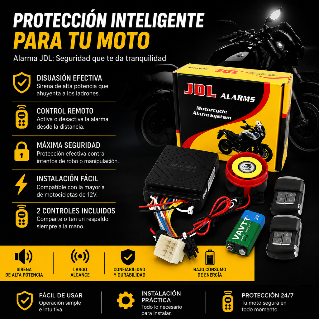 Alarma Para Moto JDL Encendido Y Apagado