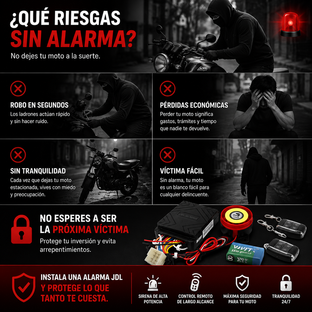 Alarma Para Moto JDL Encendido Y Apagado