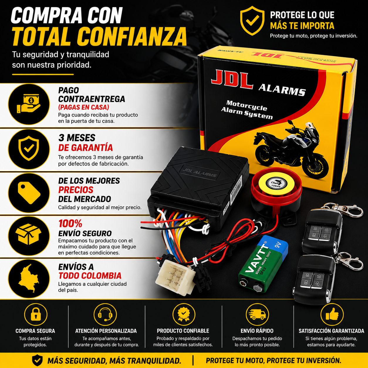 Alarma Para Moto JDL Encendido Y Apagado