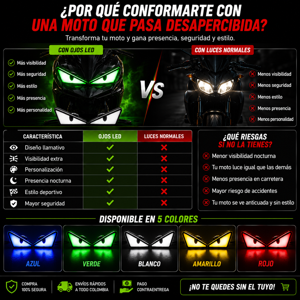 OJOS Led Para Moto