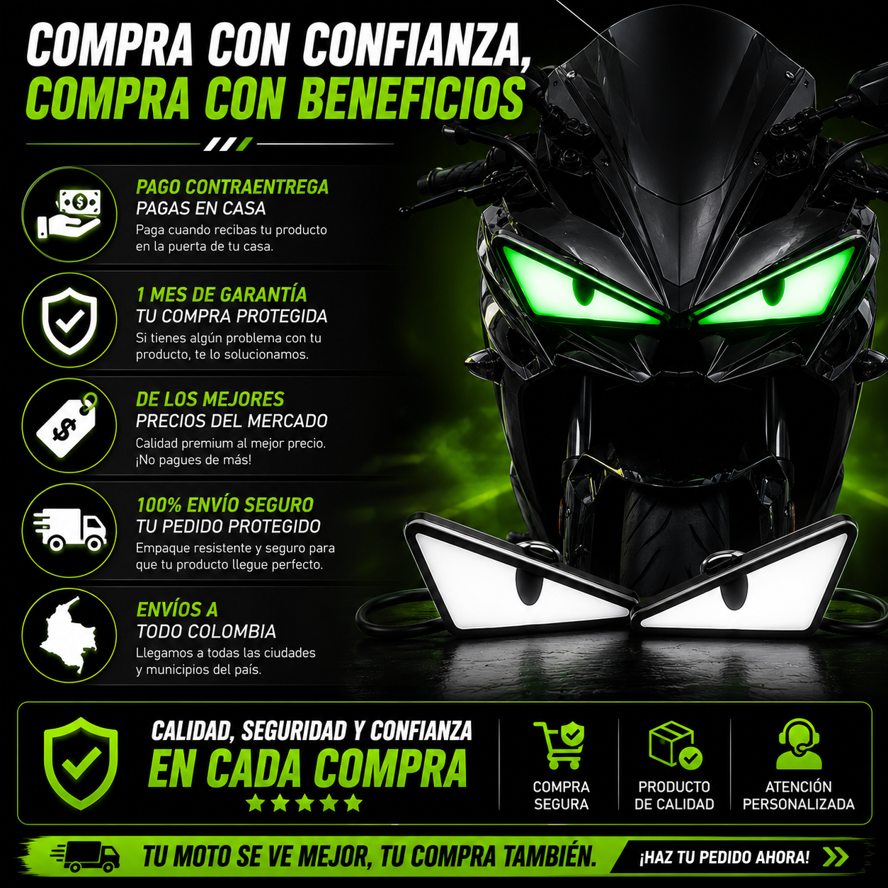 OJOS Led Para Moto